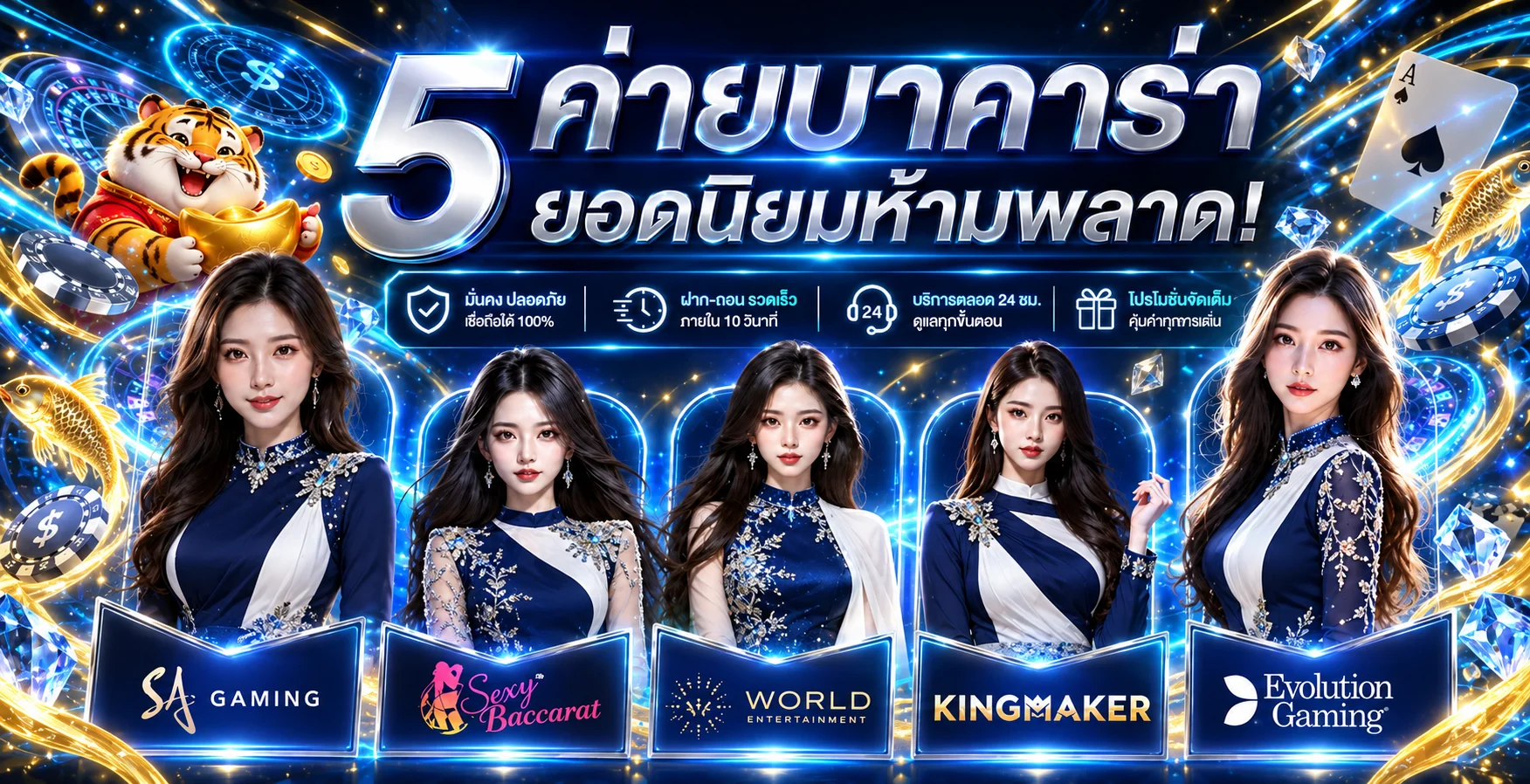 บาคาร่าออนไลน์ ZLEEPBET พร้อมโต๊ะจากหลายค่ายเกม