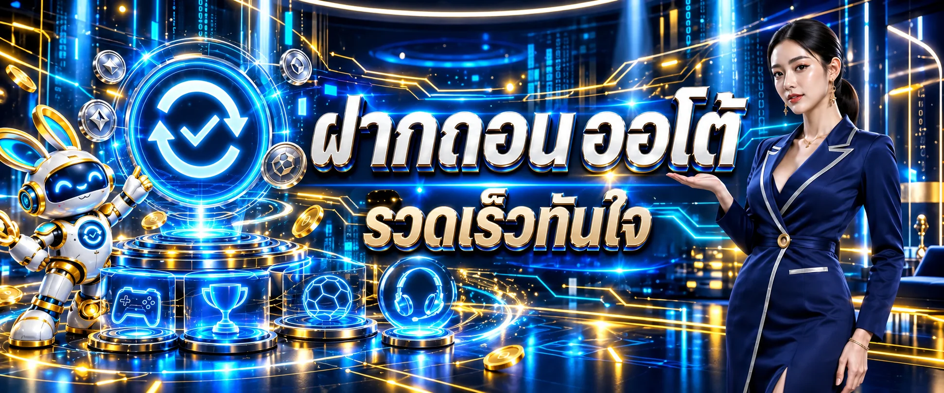 ระบบฝากถอนออโต้ ZLEEPBET พร้อมสัญลักษณ์ดิจิทัล